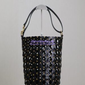 Replica YSL Saint Laurent Heart-Cutout Seau Bucket Bag 753827 Black