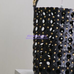 Replica YSL Saint Laurent Heart-Cutout Seau Bucket Bag 753827 Black 2