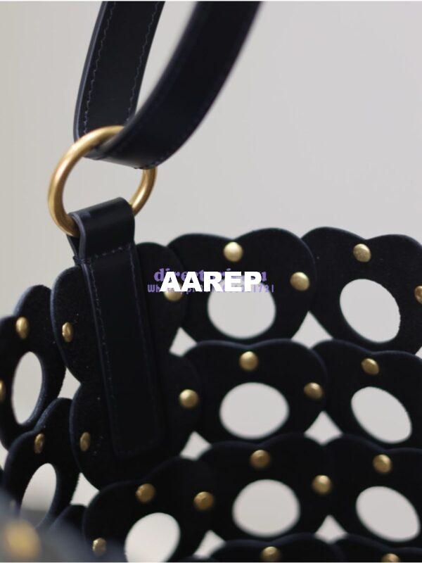 Replica YSL Saint Laurent Heart-Cutout Seau Bucket Bag 753827 Black 7