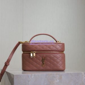 Replica Saint Laurent YSL Gaby Vanity Bag In Lambskin 7667311 Barely Pink