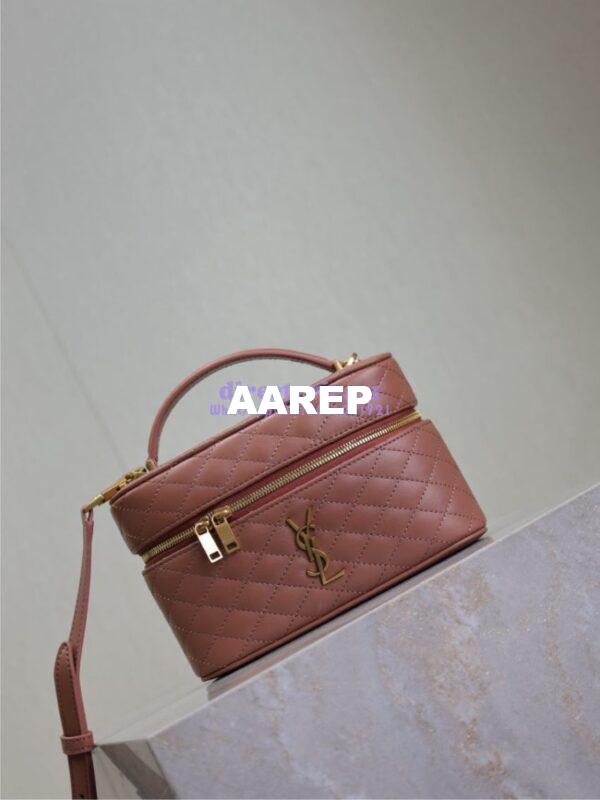 Replica Saint Laurent YSL Gaby Vanity Bag In Lambskin 7667311 Barely Pink 4