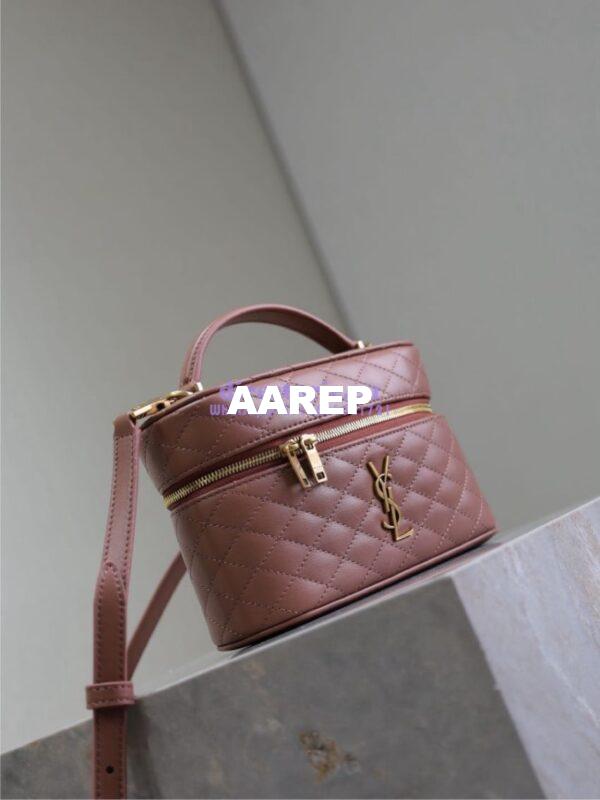 Replica Saint Laurent YSL Gaby Vanity Bag In Lambskin 7667311 Barely Pink 5