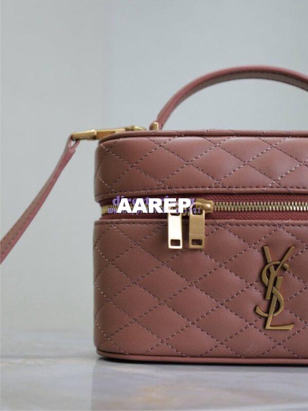 Replica Saint Laurent YSL Gaby Vanity Bag In Lambskin 7667311 Barely Pink 6