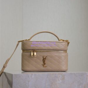Replica Saint Laurent YSL Gaby Vanity Bag In Lambskin 7667311 DK toffee