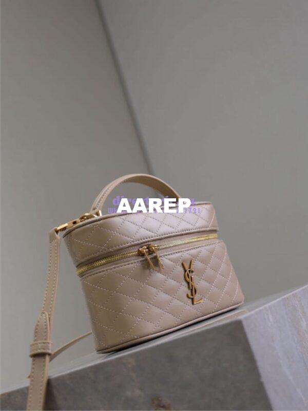 Replica Saint Laurent YSL Gaby Vanity Bag In Lambskin 7667311 DK toffee 5