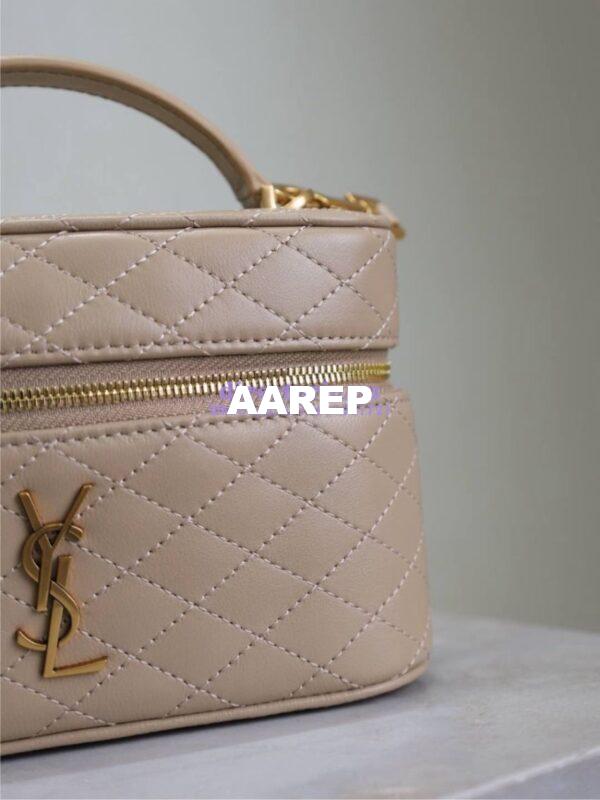 Replica Saint Laurent YSL Gaby Vanity Bag In Lambskin 7667311 DK toffee 9