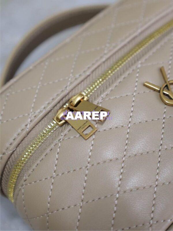Replica Saint Laurent YSL Gaby Vanity Bag In Lambskin 7667311 DK toffee 12
