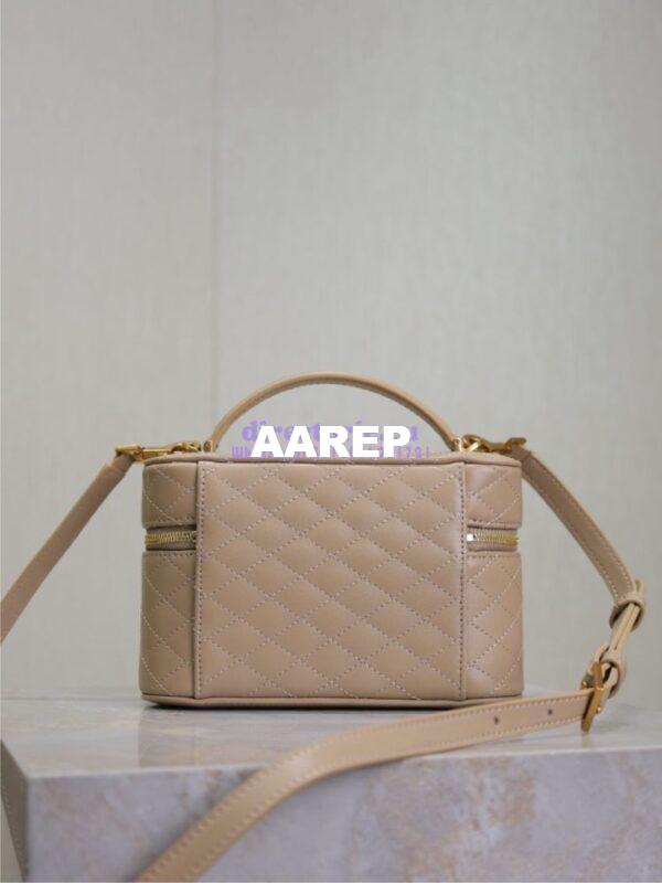 Replica Saint Laurent YSL Gaby Vanity Bag In Lambskin 7667311 DK toffee 19