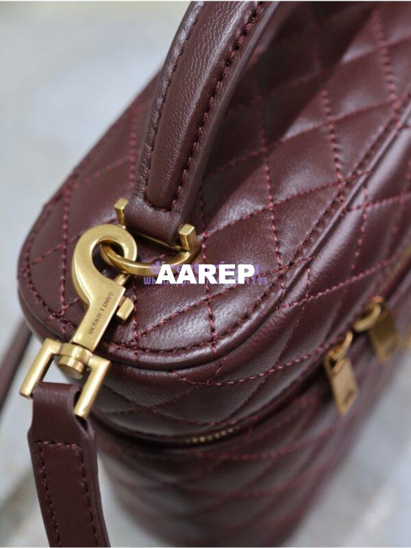 Replica Saint Laurent YSL Gaby Vanity Bag In Lambskin 7667311 Rouge Cabernet 9
