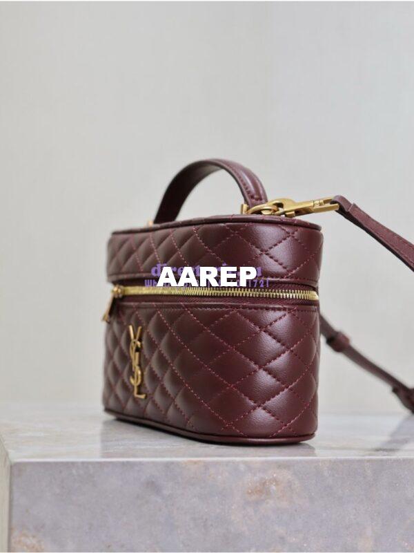 Replica Saint Laurent YSL Gaby Vanity Bag In Lambskin 7667311 Rouge Cabernet 10