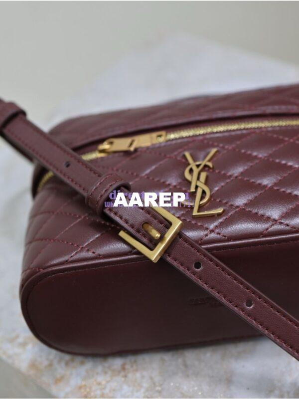 Replica Saint Laurent YSL Gaby Vanity Bag In Lambskin 7667311 Rouge Cabernet 13