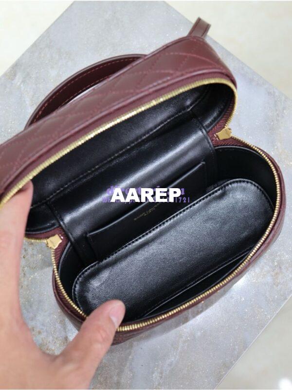Replica Saint Laurent YSL Gaby Vanity Bag In Lambskin 7667311 Rouge Cabernet 14