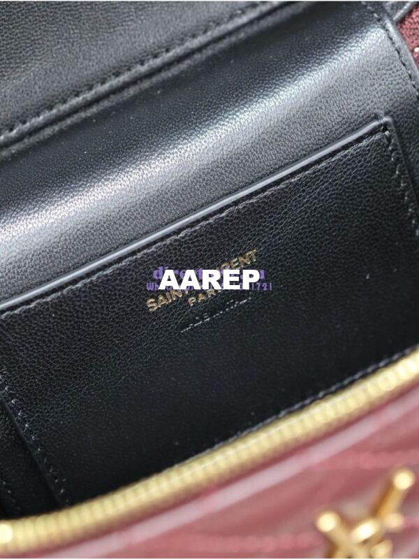 Replica Saint Laurent YSL Gaby Vanity Bag In Lambskin 7667311 Rouge Cabernet 15