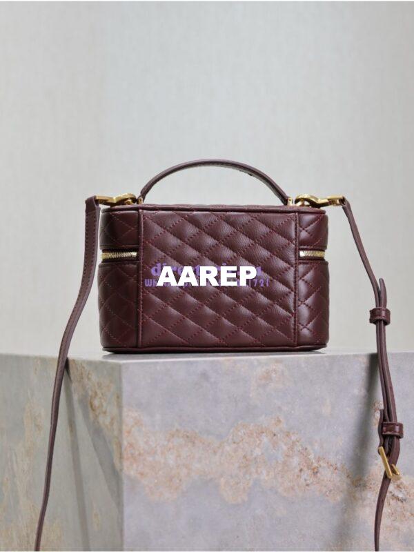 Replica Saint Laurent YSL Gaby Vanity Bag In Lambskin 7667311 Rouge Cabernet 16
