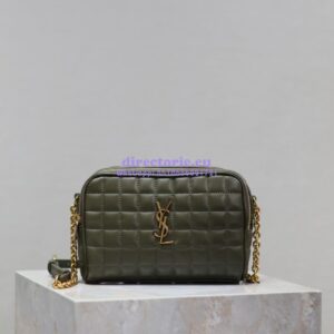 Replica YSL Saint Laurent Cassandre Matelassé Carré Camera Bag Lambskin 764809 Light Musk