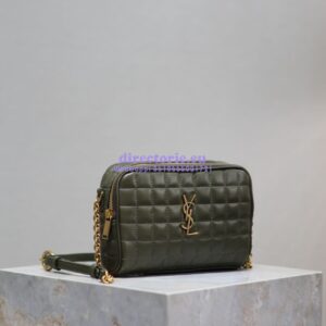 Replica YSL Saint Laurent Cassandre Matelassé Carré Camera Bag Lambskin 764809 Light Musk 2