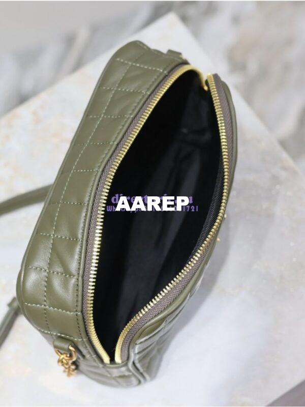 Replica YSL Saint Laurent Cassandre Matelassé Carré Camera Bag Lambskin 764809 Light Musk 7