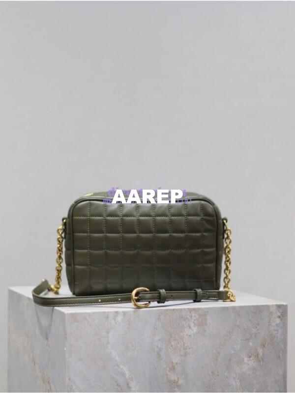 Replica YSL Saint Laurent Cassandre Matelassé Carré Camera Bag Lambskin 764809 Light Musk 11