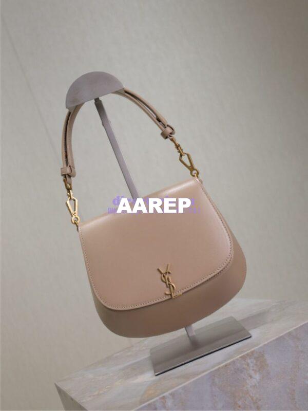 Replica YSL Saint Laurent Voltaire Top Handle In Box Leather 8008460 Dk Toffee 4