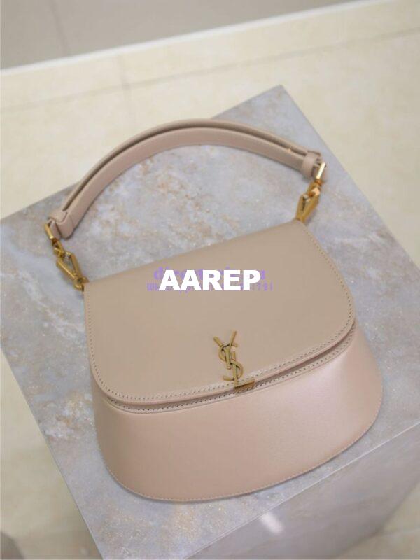 Replica YSL Saint Laurent Voltaire Top Handle In Box Leather 8008460 Dk Toffee 6