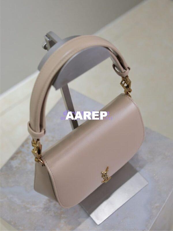 Replica YSL Saint Laurent Voltaire Top Handle In Box Leather 8008460 Dk Toffee 10