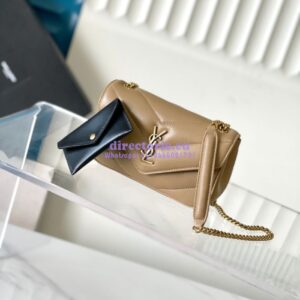 Replica YSL Saint Laurent Loulou Mini In Lambskin 821749 Natural Tan