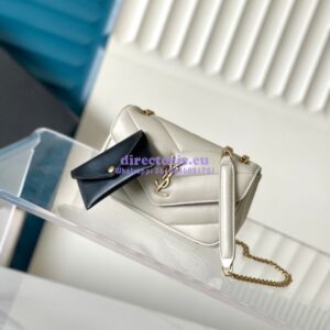 Replica YSL Saint Laurent Loulou Mini In Lambskin 821749 Chalk