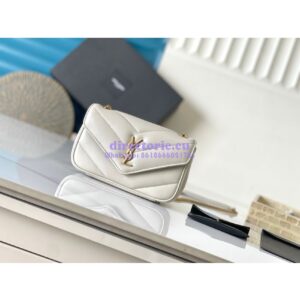 Replica YSL Saint Laurent Loulou Mini In Lambskin 821749 Chalk 2