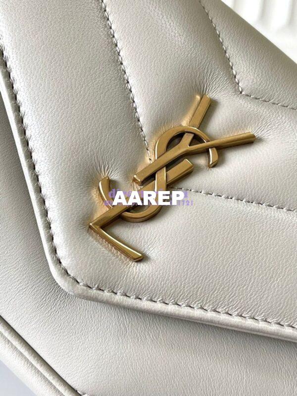 Replica YSL Saint Laurent Loulou Mini In Lambskin 821749 Chalk 4