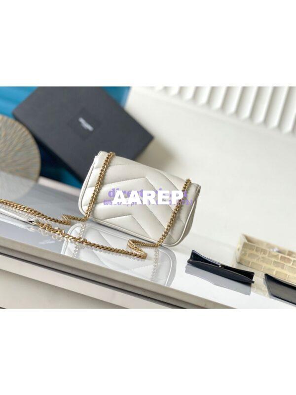 Replica YSL Saint Laurent Loulou Mini In Lambskin 821749 Chalk 7
