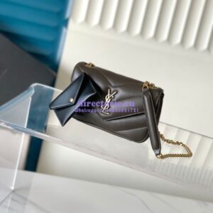 Replica YSL Saint Laurent Loulou Mini In Lambskin 821749 Dark Strong Moss