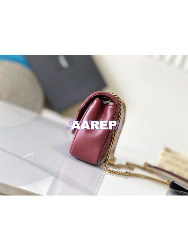 Replica YSL Saint Laurent Loulou Mini In Lambskin 821749 Rouge Cabernet 5