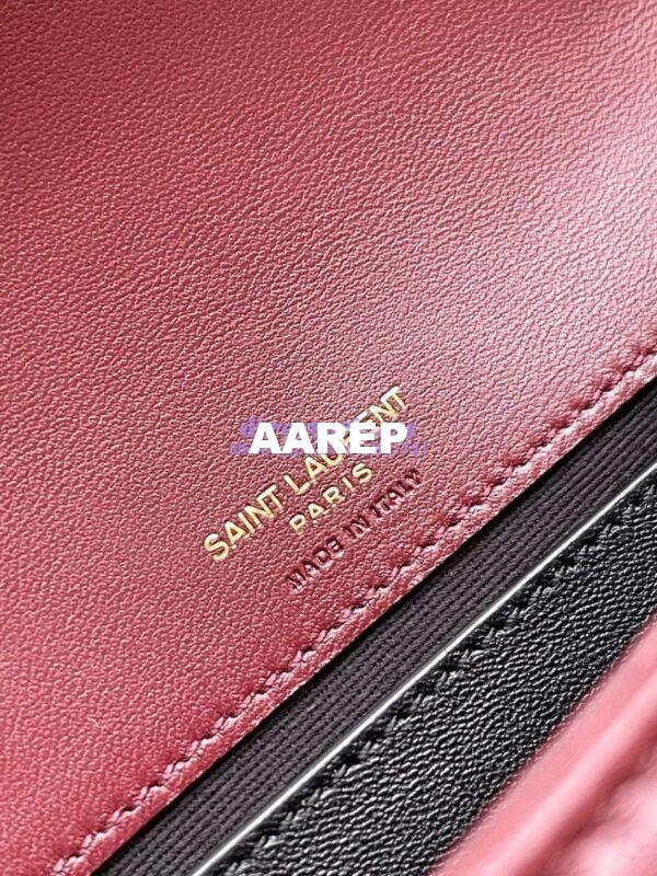 Replica YSL Saint Laurent Loulou Mini In Lambskin 821749 Rouge Cabernet 7