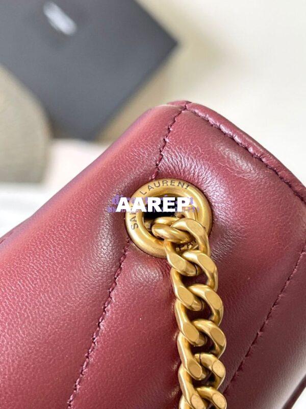 Replica YSL Saint Laurent Loulou Mini In Lambskin 821749 Rouge Cabernet 8