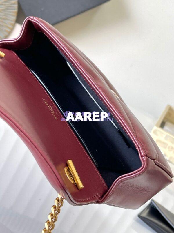 Replica YSL Saint Laurent Loulou Mini In Lambskin 821749 Rouge Cabernet 10