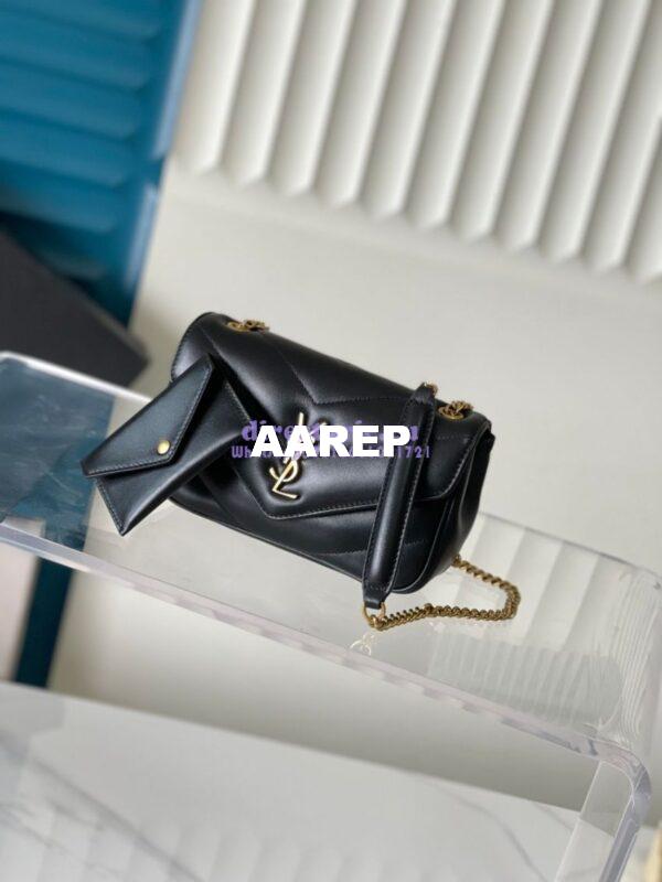 Replica YSL Saint Laurent Loulou Mini In Lambskin 821749 Black 3