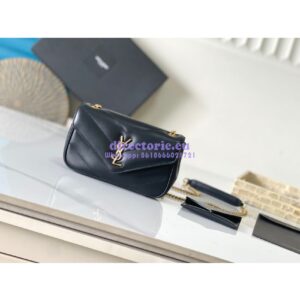 Replica YSL Saint Laurent Loulou Mini In Lambskin 821749 Black 2