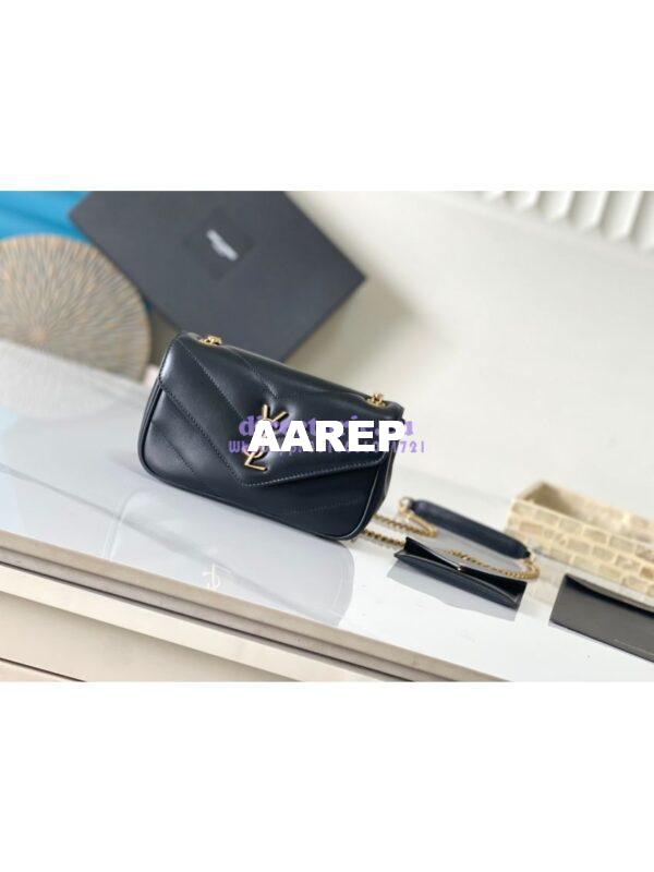 Replica YSL Saint Laurent Loulou Mini In Lambskin 821749 Black 4