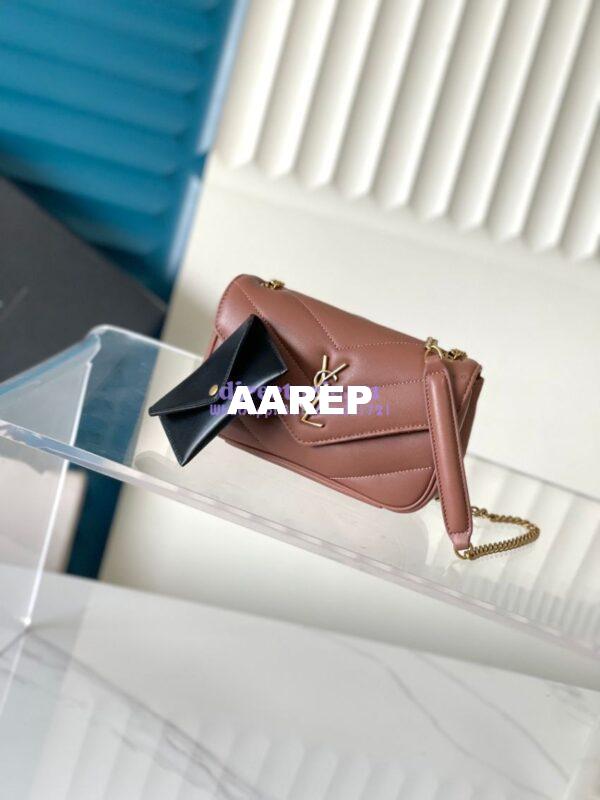 Replica YSL Saint Laurent Loulou Mini In Lambskin 821749 Hortensia 3