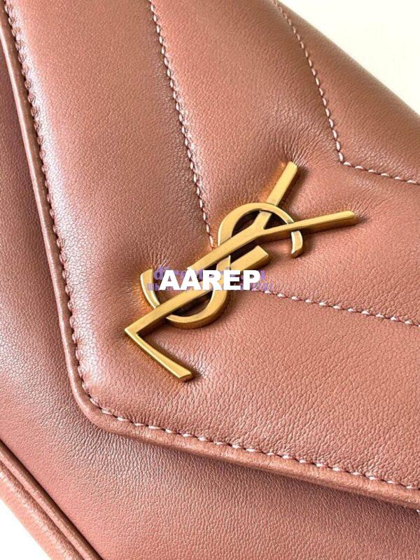 Replica YSL Saint Laurent Loulou Mini In Lambskin 821749 Hortensia 5