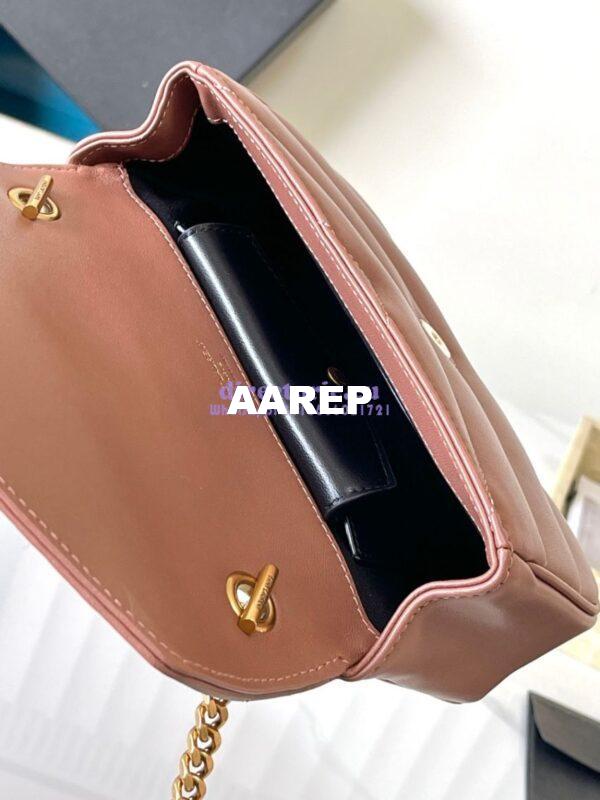 Replica YSL Saint Laurent Loulou Mini In Lambskin 821749 Hortensia 8