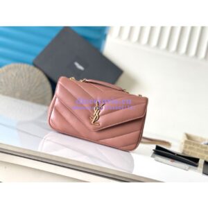 Replica YSL Saint Laurent Loulou Small In Matelassé Lambskin 801437 Hortensia 2