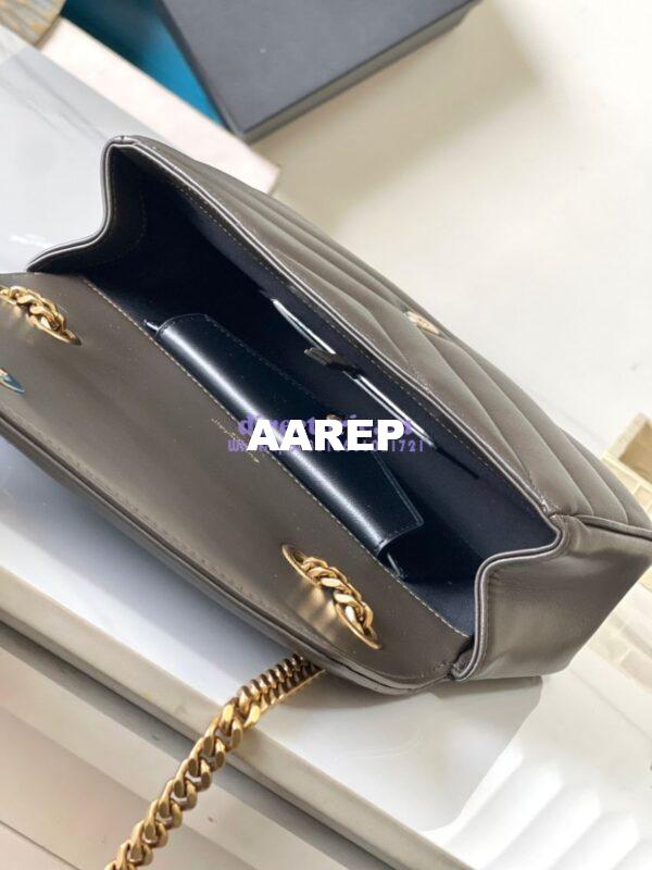 Replica YSL Saint Laurent Loulou Small In Matelassé Lambskin 801437 Dark Strong Moss 6