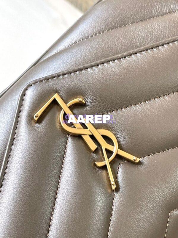 Replica YSL Saint Laurent Loulou Small In Matelassé Lambskin 801437 Dark Strong Moss 7
