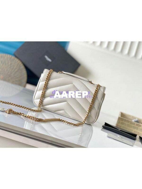 Replica YSL Saint Laurent Loulou Small In Matelassé Lambskin 801437 Chalk 12