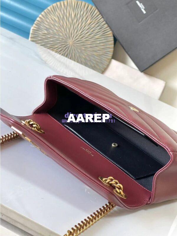 Replica YSL Saint Laurent Loulou Small In Matelassé Lambskin 801437 Rouge Cabernet 9