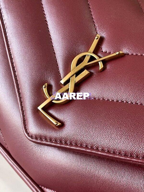 Replica YSL Saint Laurent Loulou Small In Matelassé Lambskin 801437 Rouge Cabernet 10