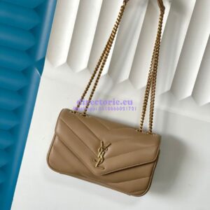 Replica YSL Saint Laurent Loulou Small In Matelassé Lambskin 801437 Natural Tan