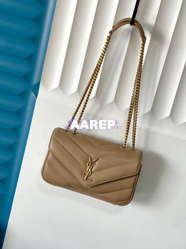 Replica YSL Saint Laurent Loulou Small In Matelassé Lambskin 801437 Natural Tan
