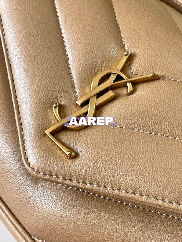 Replica YSL Saint Laurent Loulou Small In Matelassé Lambskin 801437 Natural Tan 4